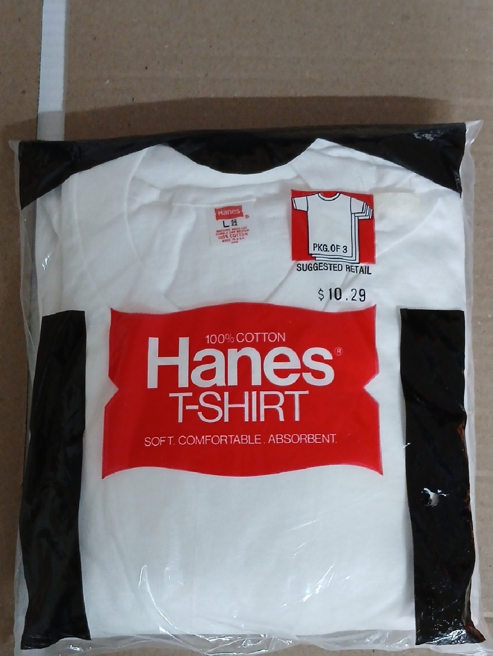 Vintage Hanes 100% Cotton White T-Shirts  Mens Large 42-44  Made In USA 1983